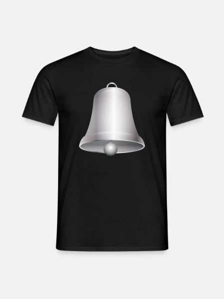 große silberfarbene Kirchen Glocke oder Glöckchen - T-shirt herr - svart