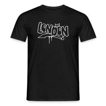 Graffiti de Londres - T-shirt homme - noir - Devant - AI Model Male 178 light (178cm)