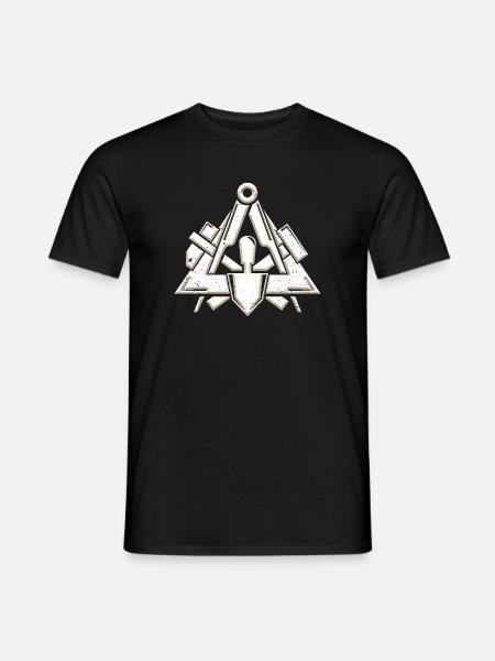 Maurer Zunftsymbol im coolen 3d grunge look - Männer T-Shirt - Schwarz
