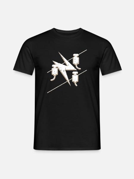 Elektriker Zunftsymbol im coolen 3d grunge look - Männer T-Shirt - Schwarz