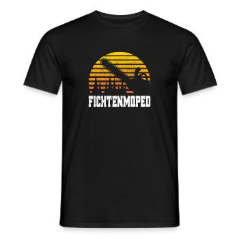 Holzfäller Fichten Kettensäge Moped Förster Spruch - Männer T-Shirt - Schwarz - Vorne - AI Model Male 178 light (178cm)