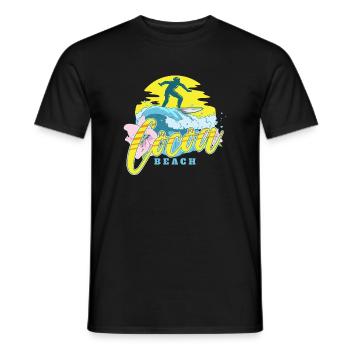 Cocoa Beach - Men's T-Shirt - black - Front - AI Model Male 178 light (178cm)