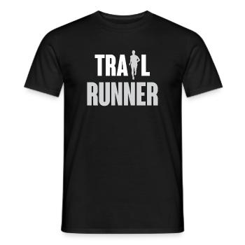 Trail Runner - Men's T-Shirt - black - Front - AI Model Male 178 light (178cm)