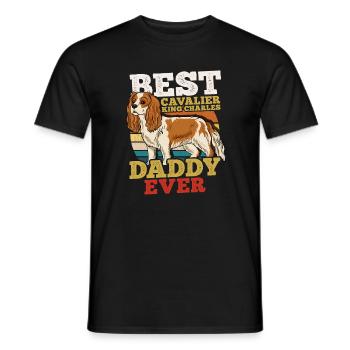 Cavalier King Charles - Men's T-Shirt - black - Front - AI Model Male 178 light (178cm)