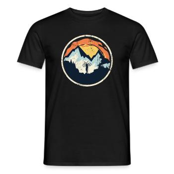 Mountain bike adventure - Men's T-Shirt - black - Front - AI Model Male 178 light (178cm)