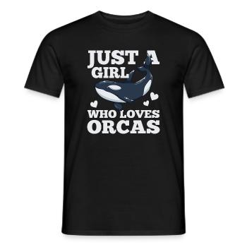 Orques Amoureux des orques baleines - T-shirt homme - noir - Devant - AI Model Male 178 light (178cm)