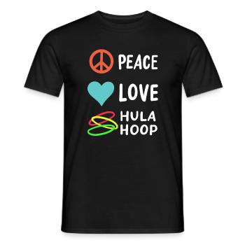 Hulahoop - Männer T-Shirt - Schwarz - Vorne - AI Model Male 178 light (178cm)