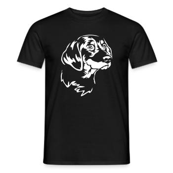 Slovensky Kopov head "Black Edition" - Men's T-Shirt - black - Front - AI Model Male 178 light (178cm)