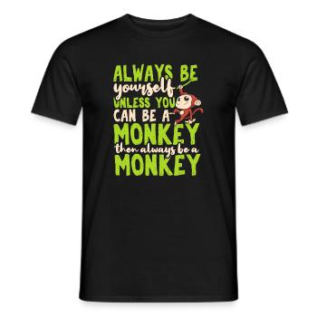 Monkey - Men's T-Shirt - black - Front - AI Model Male 178 light (178cm)