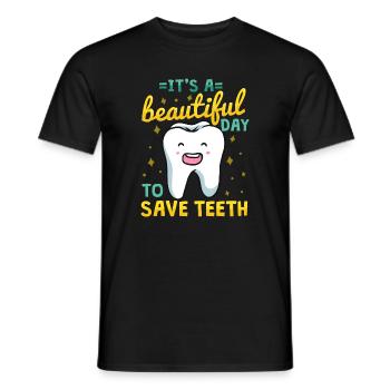 Dentiste Assistant dentaire Hygiéniste dentaire - T-shirt homme - noir - Devant - AI Model Male 178 light (178cm)