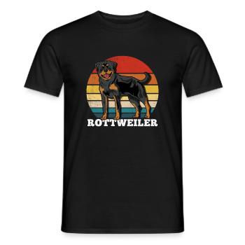 Rottweiler Rétro - T-shirt homme - noir - Devant - AI Model Male 178 light (178cm)