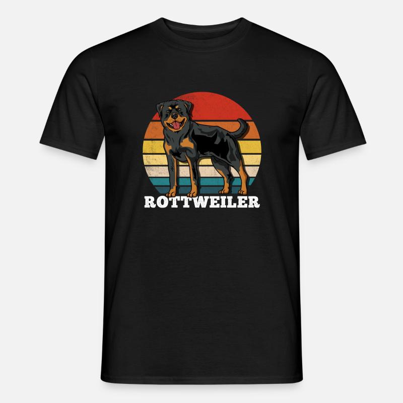 Rottweiler Retro - Männer T-Shirt - Schwarz
