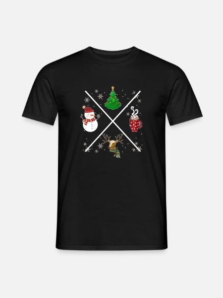 Weihnachts X - Männer T-Shirt - Schwarz
