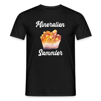 Mineralien Sammler Aquarellkristalle - Männer T-Shirt - Schwarz - Vorne - AI Model Male 178 light (178cm)