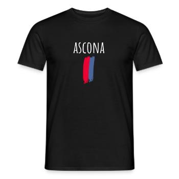 Ascona T-Shirt Souvenir - Männer T-Shirt - Schwarz - Vorne - AI Model Male 178 light (178cm)