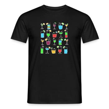 Cocktails Longdrink Entspannen Urlaub Ferien Party - Männer T-Shirt - Schwarz - Vorne - AI Model Male 178 light (178cm)