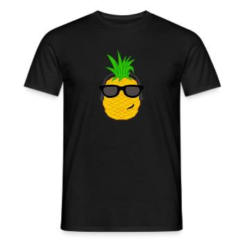 Cool pineapple caribbean island vacation chilling vacation - Men's T-Shirt - black - Front - AI Model Male 178 light (178cm)
