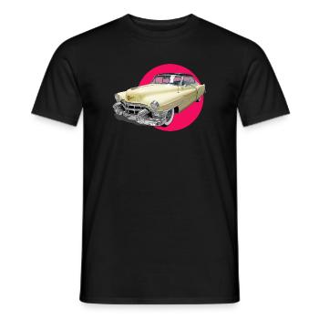 Youngtimer car adore Cadi Chevy Retro Car Oldtime - T-shirt homme - noir - Devant - AI Model Male 178 light (178cm)