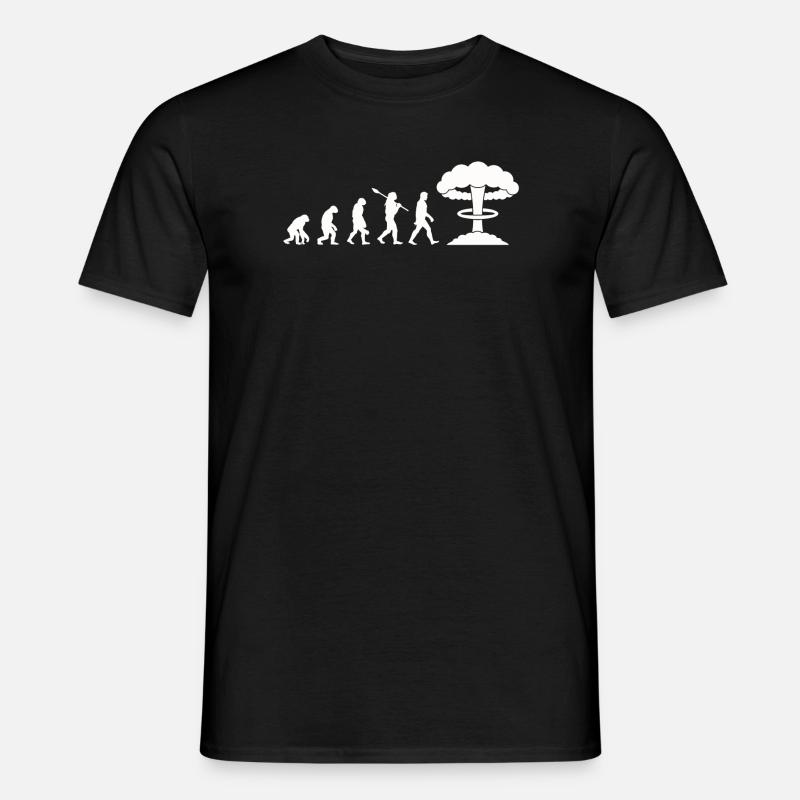 Evolution-Atombombe - Männer T-Shirt - Schwarz