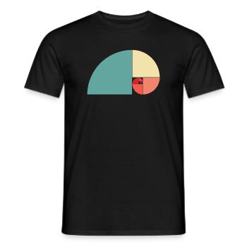 Golden Ratio Color - Men's T-Shirt - black - Front - AI Model Male 178 light (178cm)