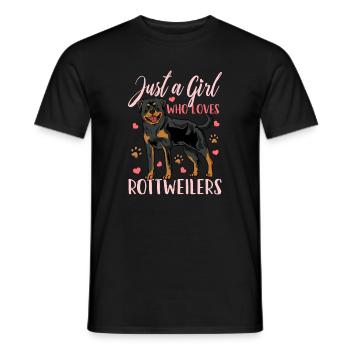 Rottweiler - Männer T-Shirt - Schwarz - Vorne - AI Model Male 178 light (178cm)