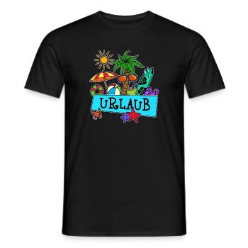 Urlaub Ferien Karibik Paradies Beachparty Strand - Männer T-Shirt - Schwarz - Vorne - AI Model Male 178 light (178cm)