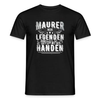 Maurer - Männer T-Shirt - Schwarz - Vorne - AI Model Male 178 light (178cm)
