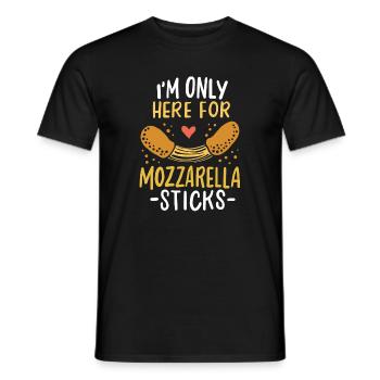 Mozzarella sticks - Men's T-Shirt - black - Front - AI Model Male 178 light (178cm)