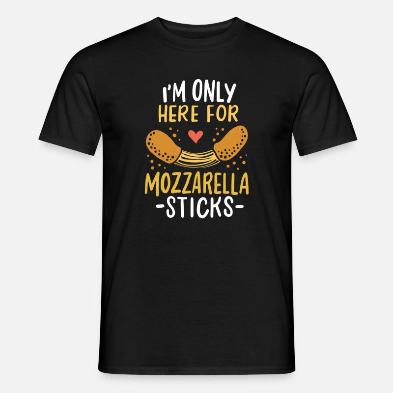 Mozzarella-Sticks - Männer T-Shirt - Schwarz