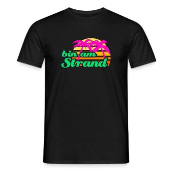 Strand Beachparty Palmen Karibik Meer Urlaub Sonne - Männer T-Shirt - Schwarz - Vorne - AI Model Male 178 light (178cm)