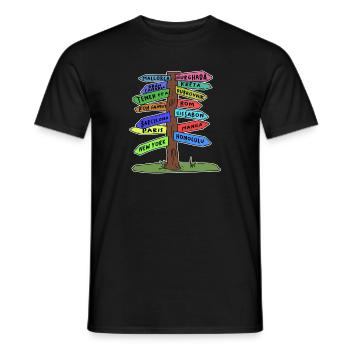 Verreisen Reisen Urlaub Ferien Sommer Auszeit - Männer T-Shirt - Schwarz - Vorne - AI Model Male 178 light (178cm)