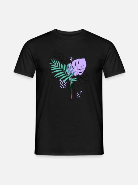 Artistic plant illustration - Men's T-Shirt - black