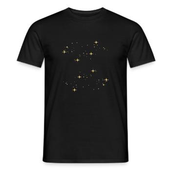 Étoiles étoiles étoiles étoiles - T-shirt homme - noir - Devant - AI Model Male 178 light (178cm)