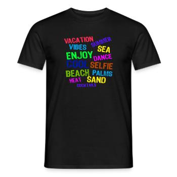 Urlaub Entspannen Ferien Sommer Sonne Verreisen - Männer T-Shirt - Schwarz - Vorne - AI Model Male 178 light (178cm)