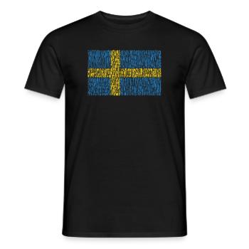 Drapeau de la Suède - T-shirt homme - noir - Devant - AI Model Male 178 light (178cm)