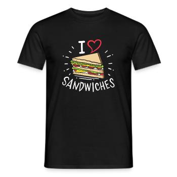 sandwich - T-shirt homme - noir - Devant - AI Model Male 178 light (178cm)