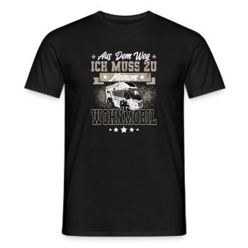 Camping Camper Wohnmobil - Männer T-Shirt - Schwarz - Vorne - AI Model Male 178 light (178cm)