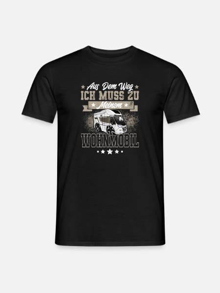 Camping Camper Wohnmobil - Männer T-Shirt - Schwarz