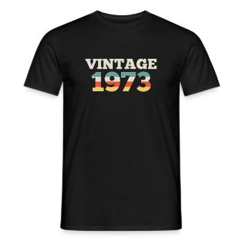 1973 Geburtstag Jahrgang 1973 Retro - Männer T-Shirt - Schwarz - Vorne - AI Model Male 178 light (178cm)