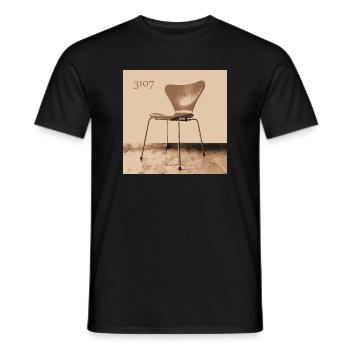 3107 No7 chaise Arne Jacobsen Fritz Hansen - T-shirt homme - noir - Devant - AI Model Male 178 light (178cm)