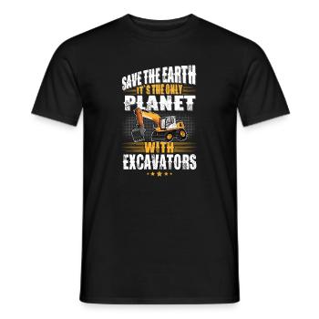 Baggerfahrer Baggerführer - Männer T-Shirt - Schwarz - Vorne - AI Model Male 178 light (178cm)