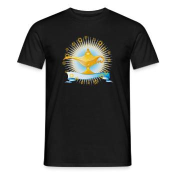 strahlende goldene orientalische Wunderlampe - Männer T-Shirt - Schwarz - Vorne - AI Model Male 178 light (178cm)