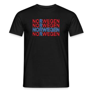 Norwegen - Männer T-Shirt - Schwarz - Vorne - AI Model Male 178 light (178cm)