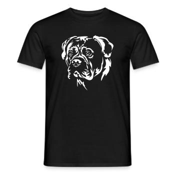 Bullmastiff head "Black Edition" - Men's T-Shirt - black - Front - AI Model Male 178 light (178cm)