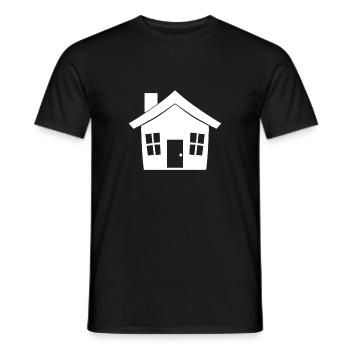 house - Men's T-Shirt - black - Front - AI Model Male 178 light (178cm)