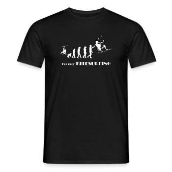 Evolution KITESURFING -SURFER KITESURFER gift - Men's T-Shirt - black - Front - AI Model Male 178 light (178cm)