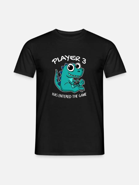 Drittes Baby Spieler 3 hat das Spiel Betreten Baby - Männer T-Shirt - Schwarz