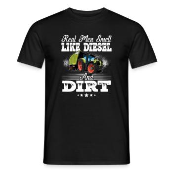 Tractor funny saying - Men's T-Shirt - black - Front - AI Model Male 178 light (178cm)