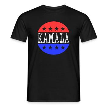 Kamala - Men's T-Shirt - black - Front - AI Model Male 178 light (178cm)