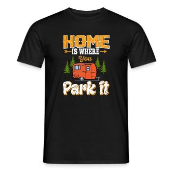camping - T-shirt homme - noir - Devant - AI Model Male 178 light (178cm)